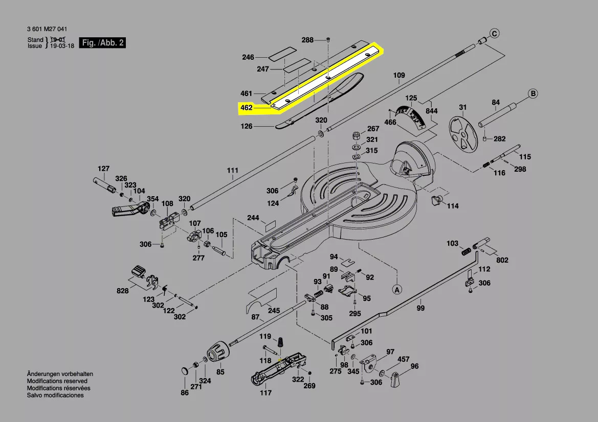 Plaque appui réf. 1 609 B04 264 Bosch